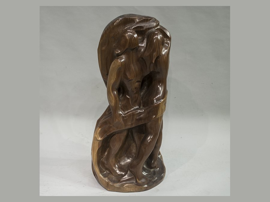 Enrique Gaimari — «Amantes», 1980 - talla en madera