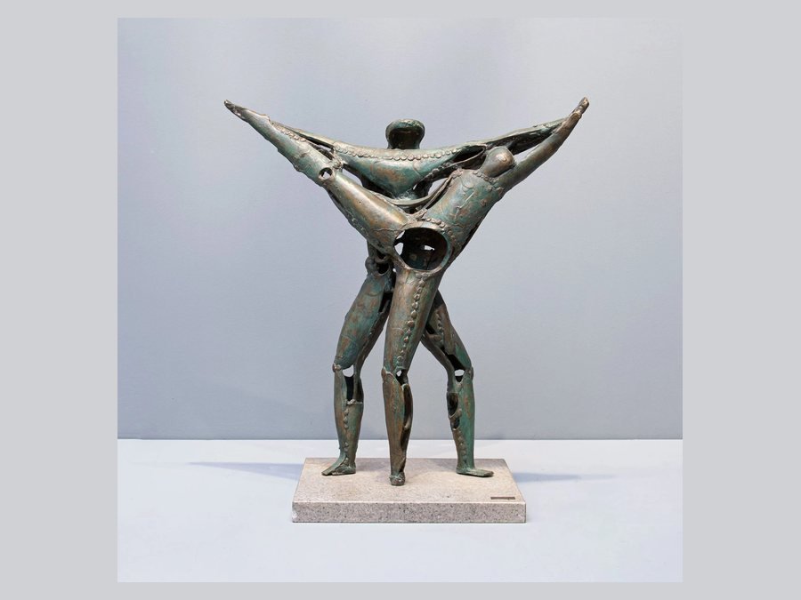 Naum Knop — «Gimnastas» - bronce, 60 × 60 × 15 cm