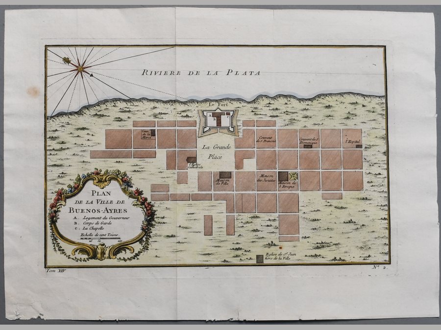 Mapa «Plan de la ville de Buenos Ayres» — París, 1809, para el «Voyage» de Félix de Azara